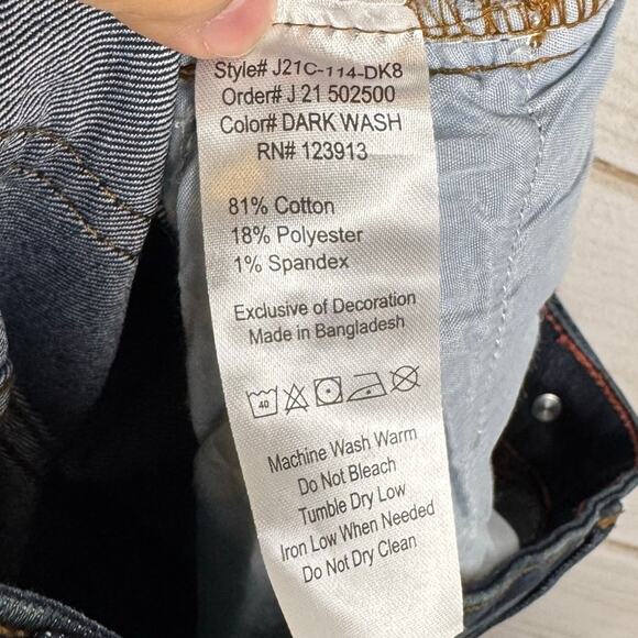 Jachs New York Dark Wash Mid Rise Straight Leg Jeans Size 31x34 - Picture 7 of 8